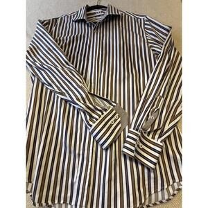 Bugatchi Men's Long Sleeve Striped Dress Shirt